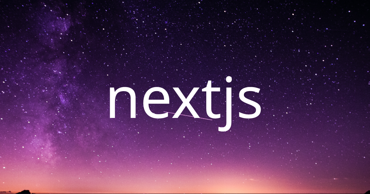 Twitter image for the tag nextjs
